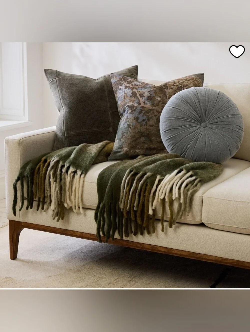 West Elm faux mohair